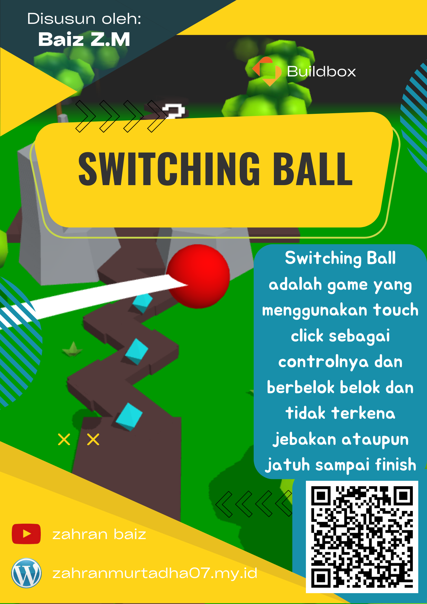 Blue A4 Paper Border